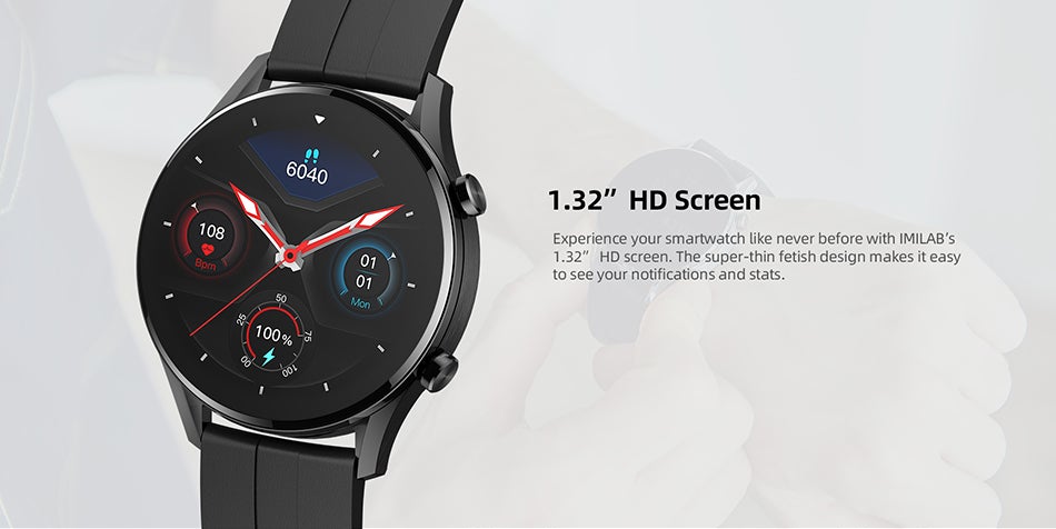 Xiaomi Imilab W12 Smartwatch Arabic Waterproof Long Battery Black