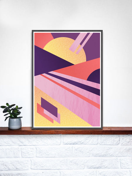 Miami Electric Retro Art Print