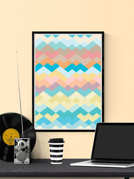 Pastel Beach Pastel Geometric Print