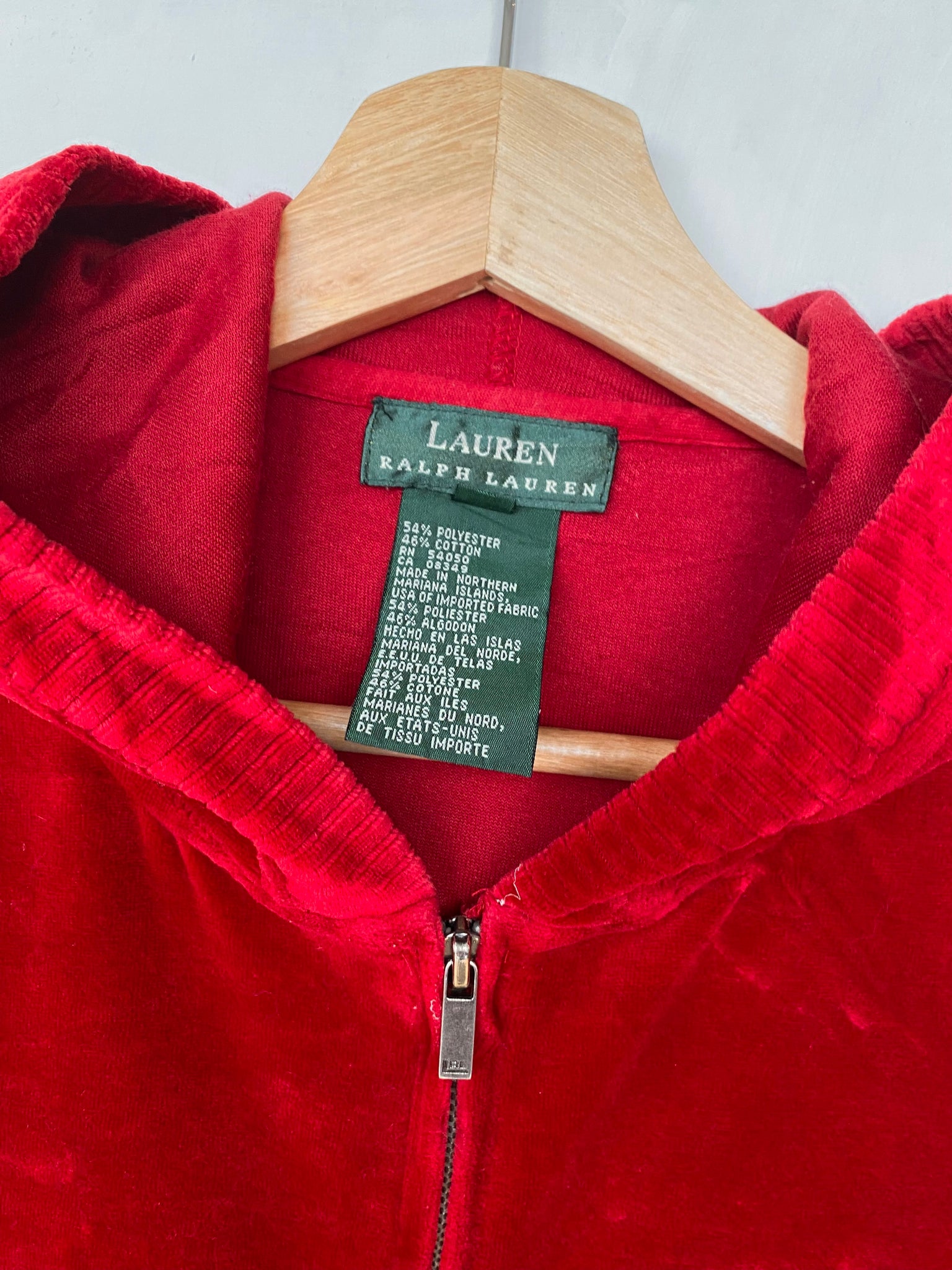 Ralph Lauren velour hoodie (S) – Red Cactus Vintage