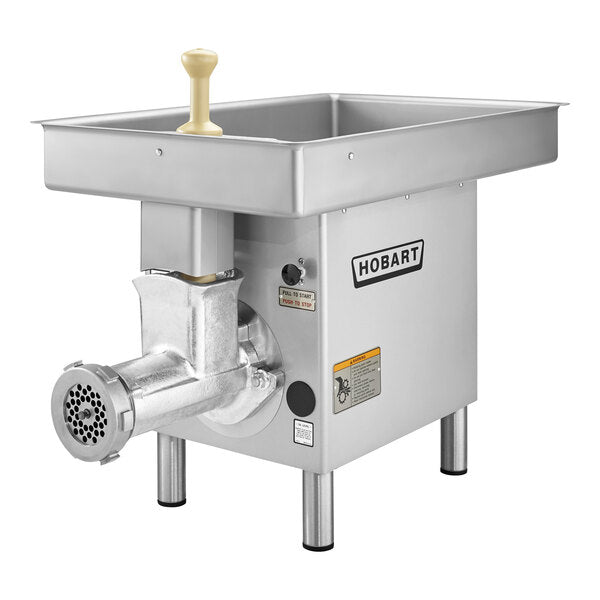 Hobart 4822+BUILDUP Meat Chopper with Feedpan and Grinder #22 HUB - Globe  Equipment Company