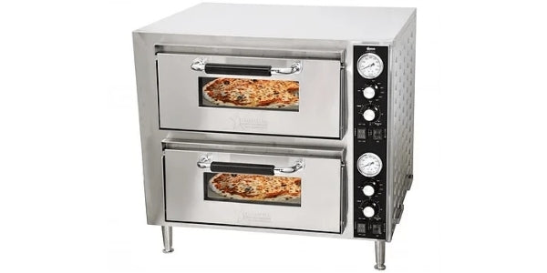 Omcan Countertop Pizza Oven Double Chamber 39580 SINCO Food Equipment
