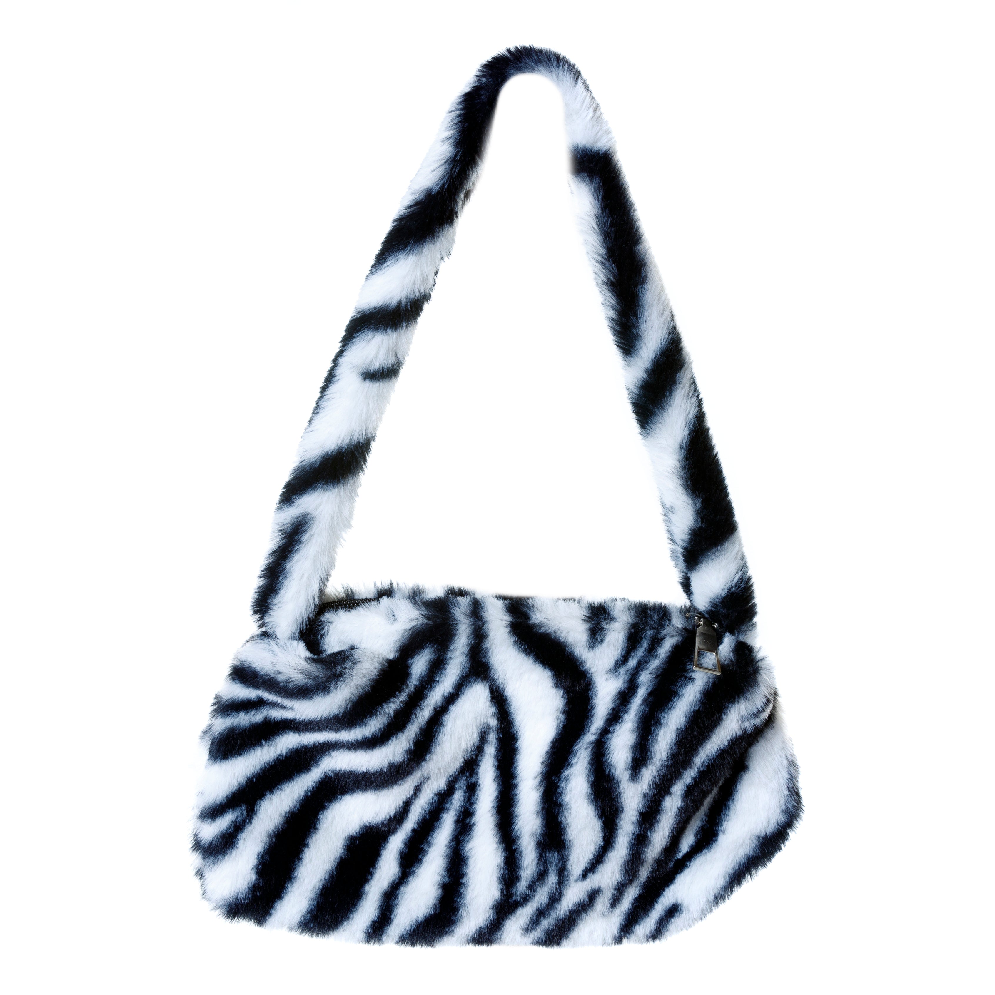 Fluffy zebra print outlet bag