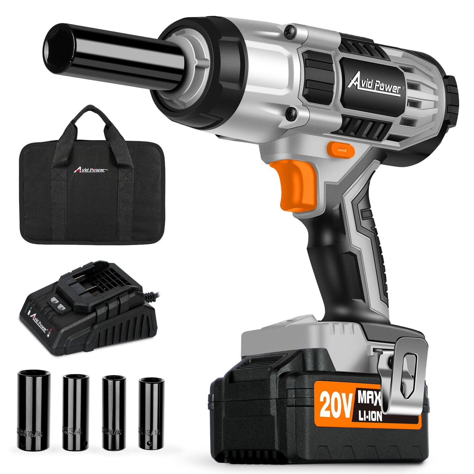 AVID POWER Impact Wrench 1/2” Drive w/Max Torque 330 ft-lbs (450N