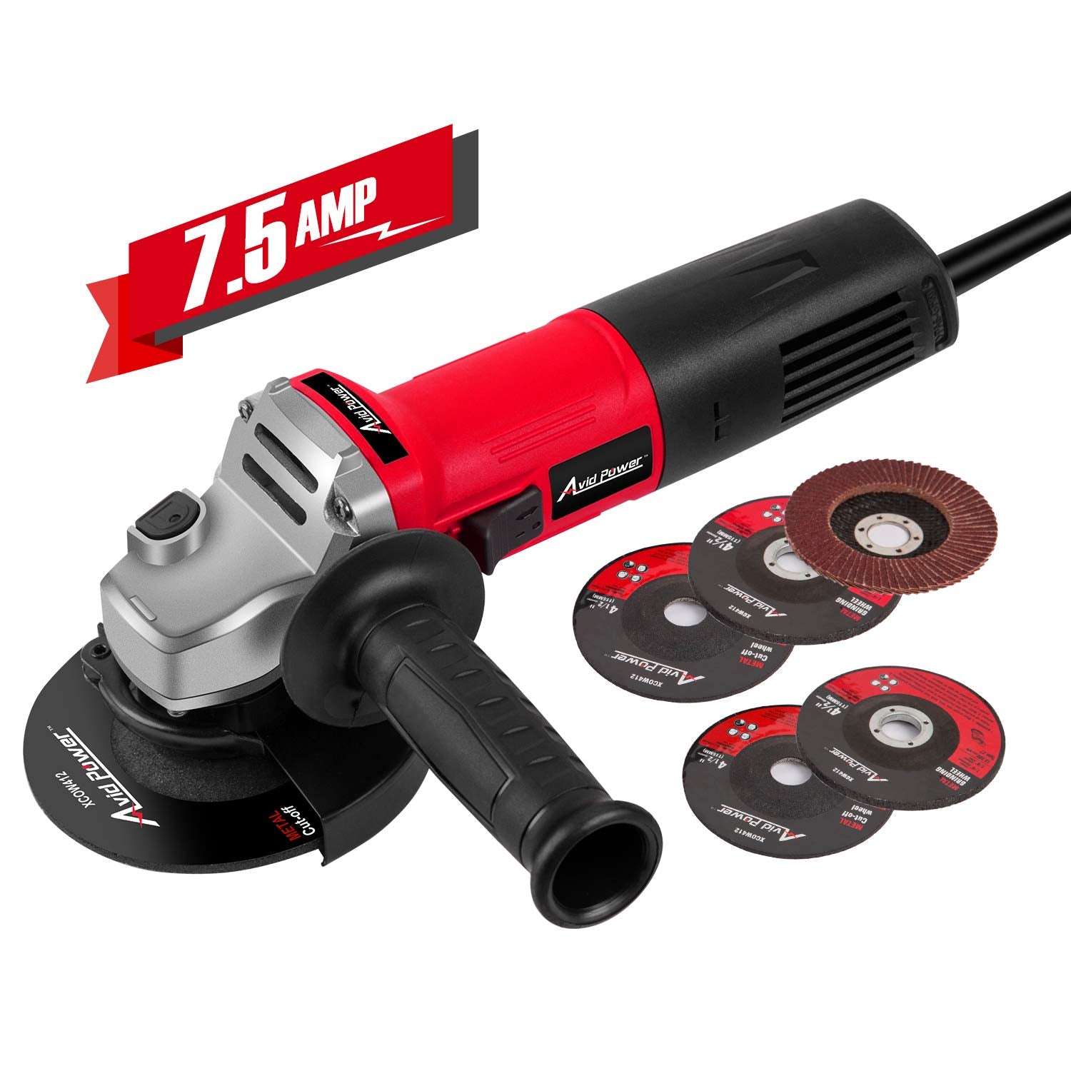 7 Amp 4-1/2 in. Slide Switch Angle Grinder