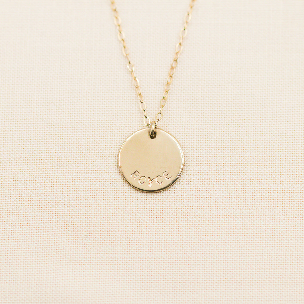 Dainty Disc Necklace - 1/2