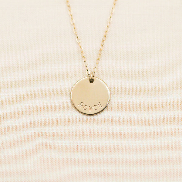 Dainty Disc Necklace - 1/2