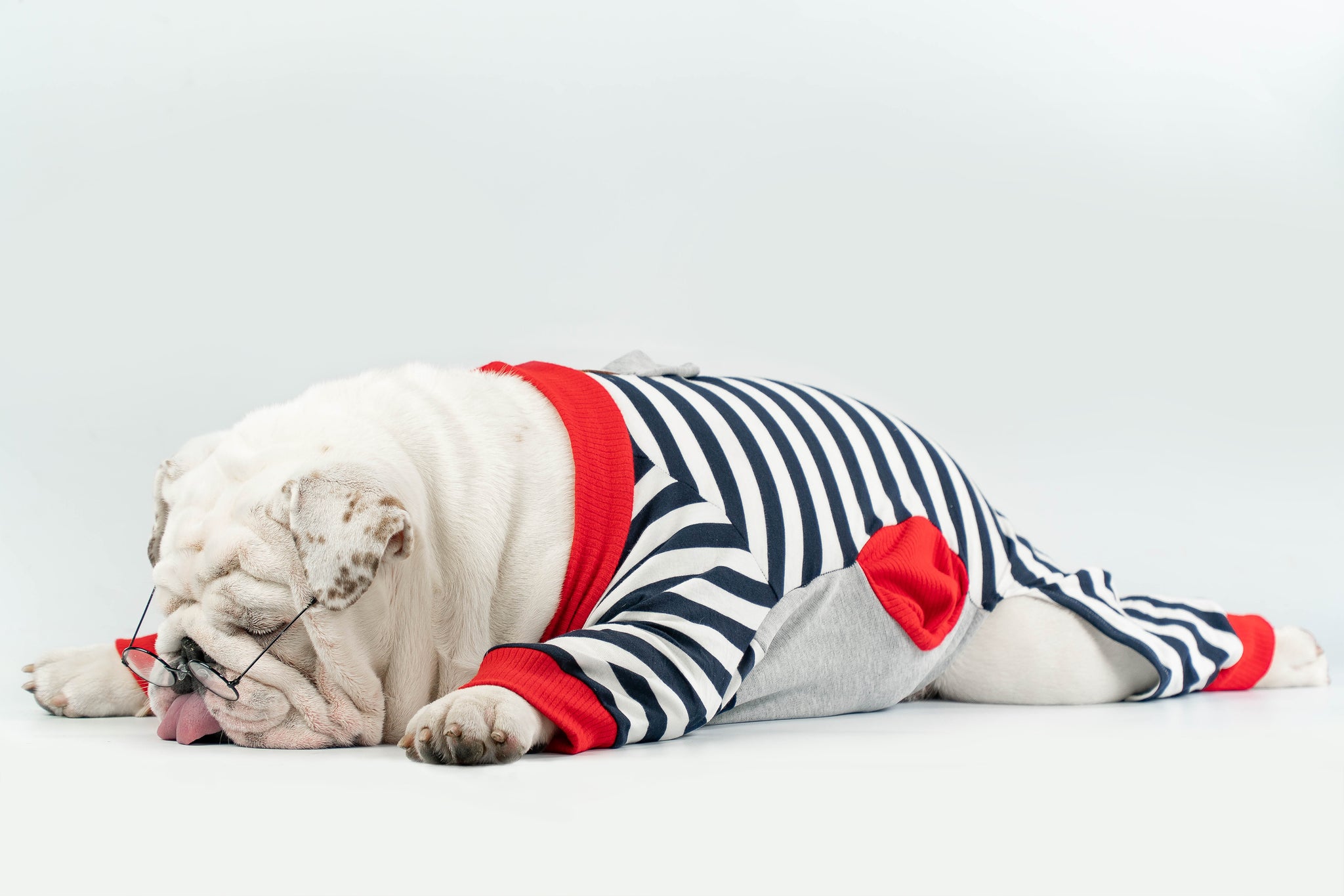 WONTON DESIGN See You Tomorrow onesie pajama in striped design - WontonCollection
