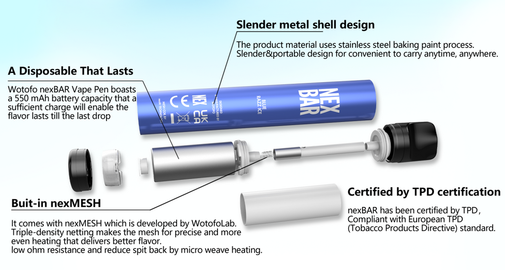 Wotofo nexBAR 600 Puffs TPD