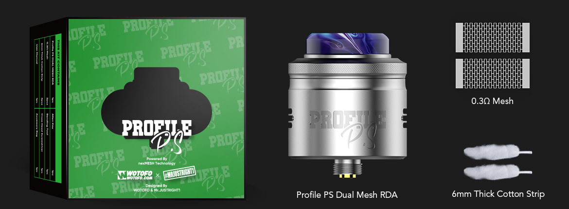 wotofo profile ps dual mesh rda package standard