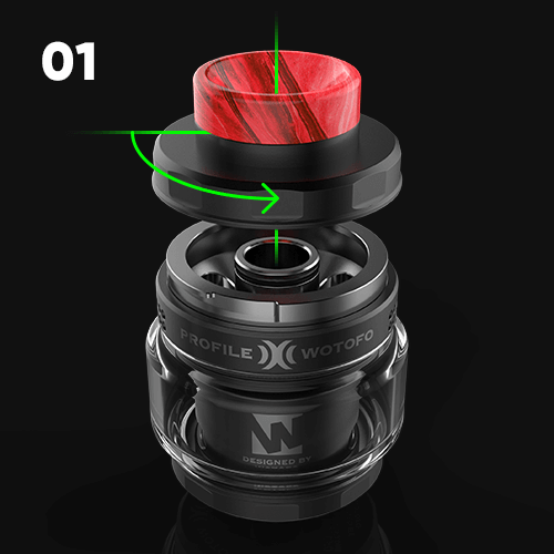 wotofo profile x rta oil filling steps 01