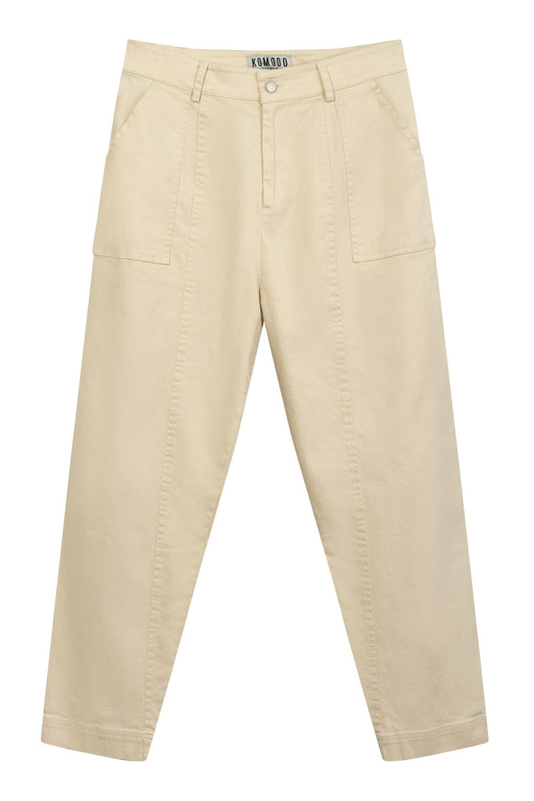 Albro Trousers - Beige Gaufré - Organic Cotton - Octobre Éditions