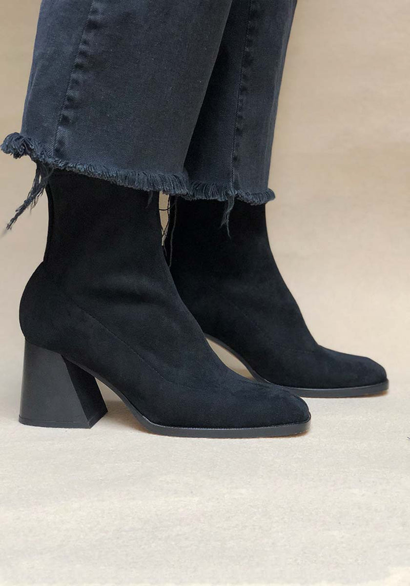 suede sock ankle boots