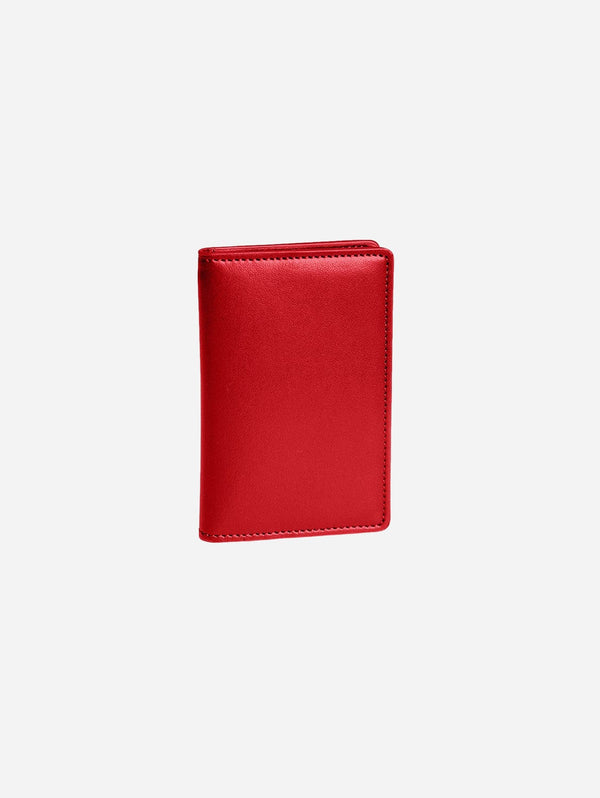Slim Vegan Leather Bifold Wallet, 06 Red