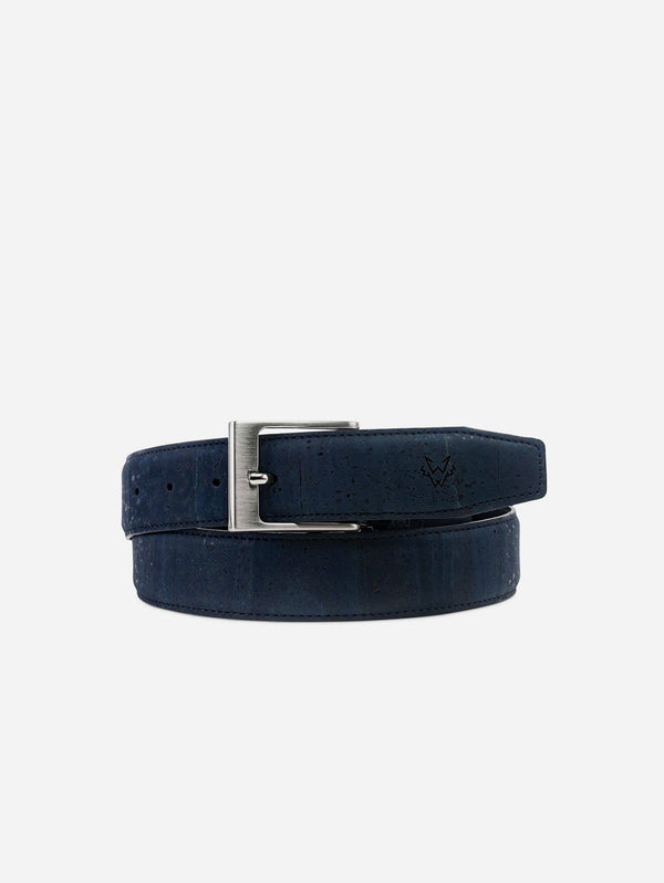 LUMEN - Black Vegan Belt - Silver