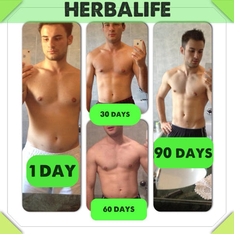 90 jours avant après avec Herbalife