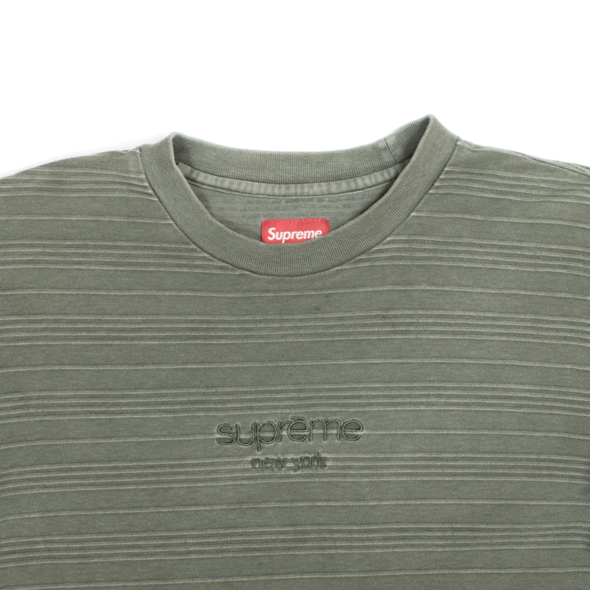 supreme striped logo long sleeve