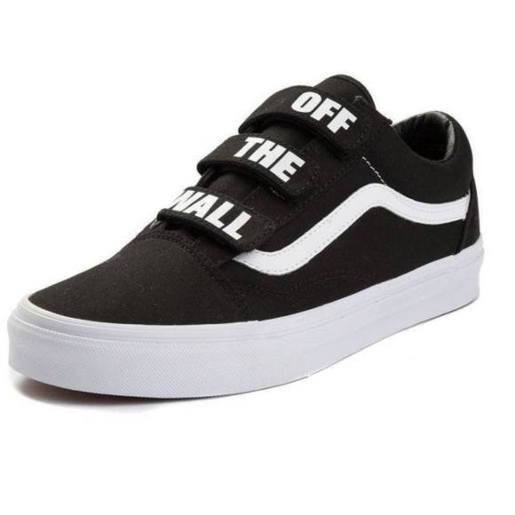 strap vans black