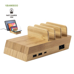 Por qué el bambú está en el merchandising ecológico personalizado: Banco de carga de móviles de bambú