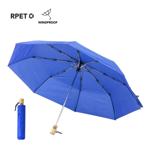 Paraguas Plegable Antiviento Ecológico de Ponge rPET Recicl FirstGreen Merchandising Ecologico y Regalo de Empresa Personalizado