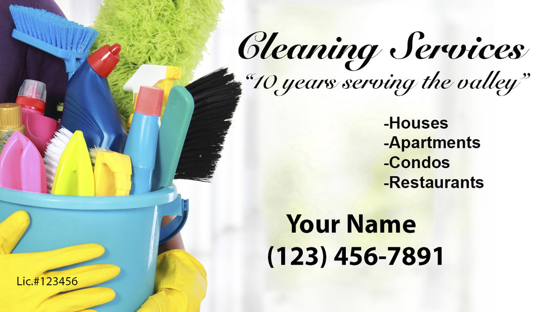 House Cleaning Business Cards 20 \u2013 Mariposa Printing