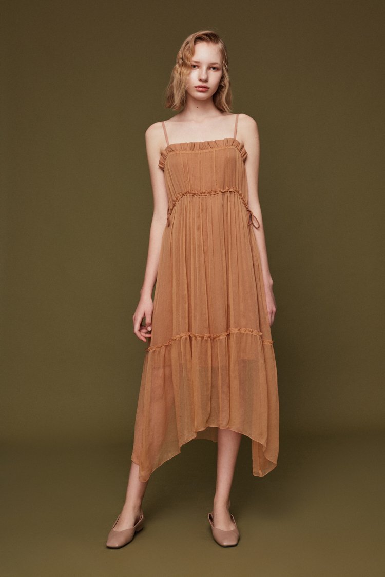 draped slip dress