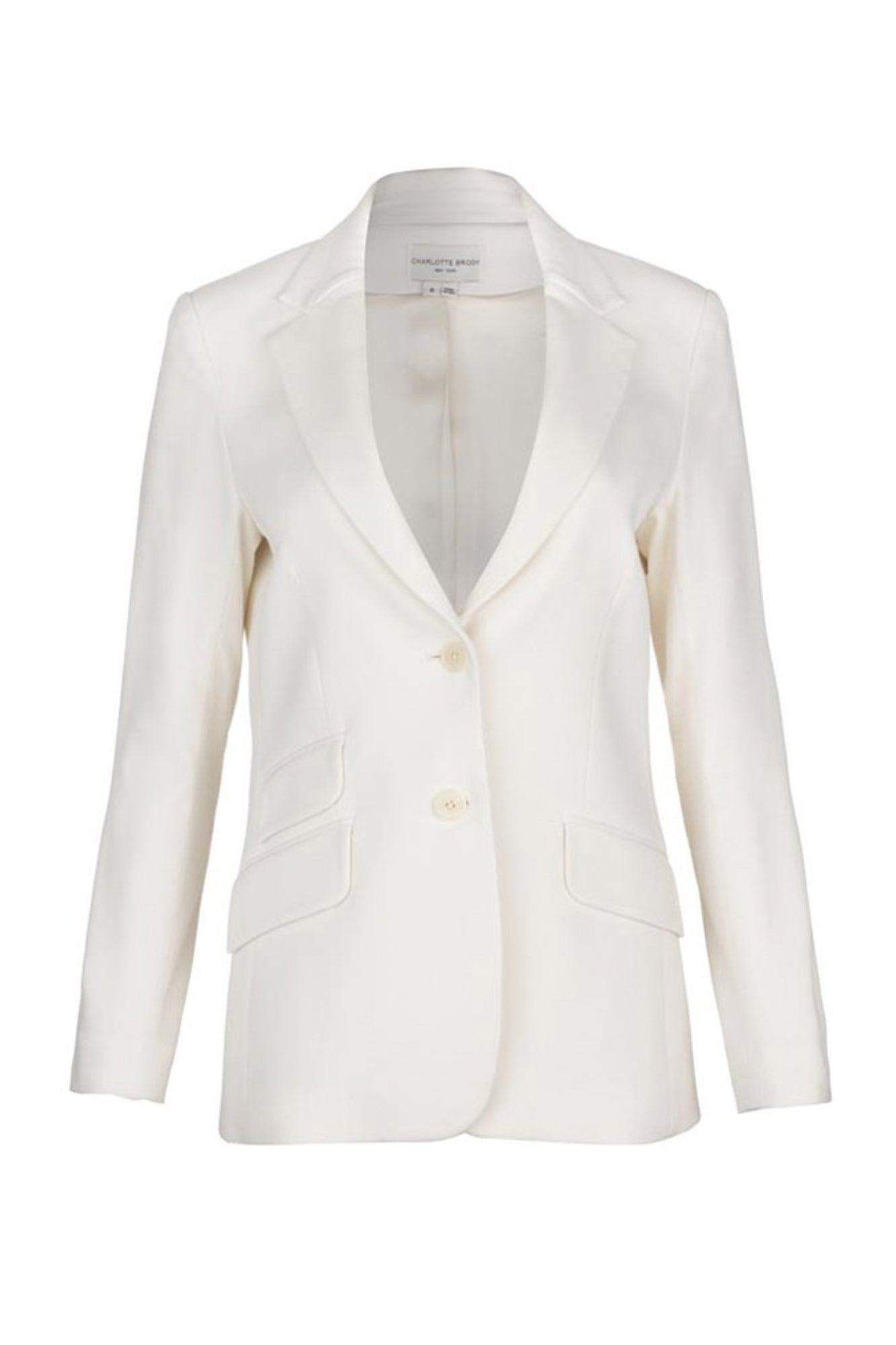 Double Vent Blazer - Ivory – Charlotte Brody