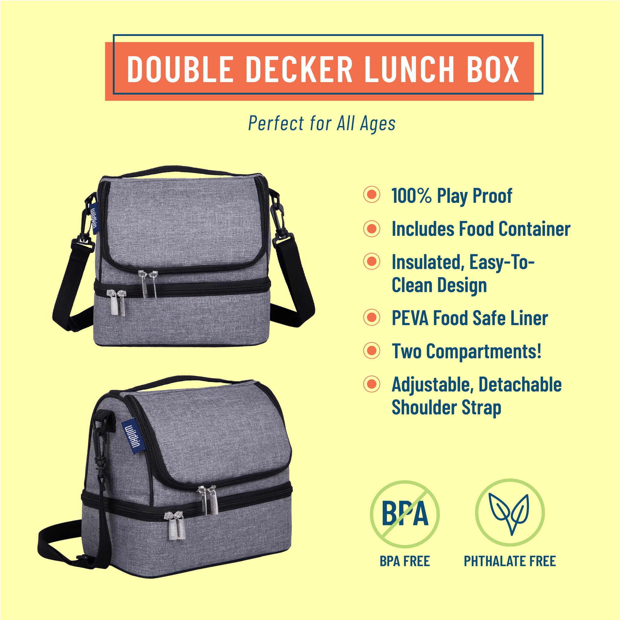 wildkin two compartment lunch bag