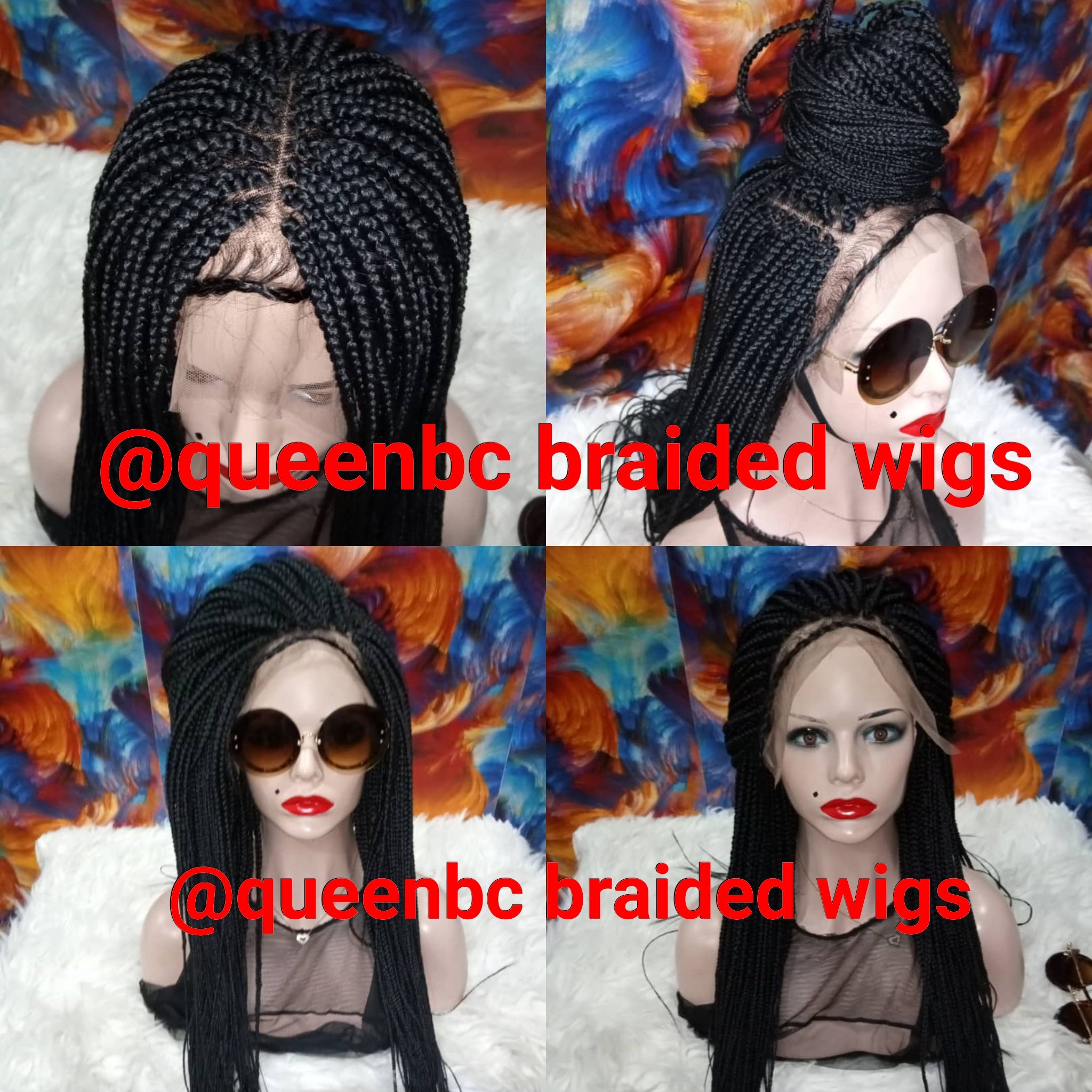 Box Braids Lace Frontal Wig Queenbc Braided Wigs