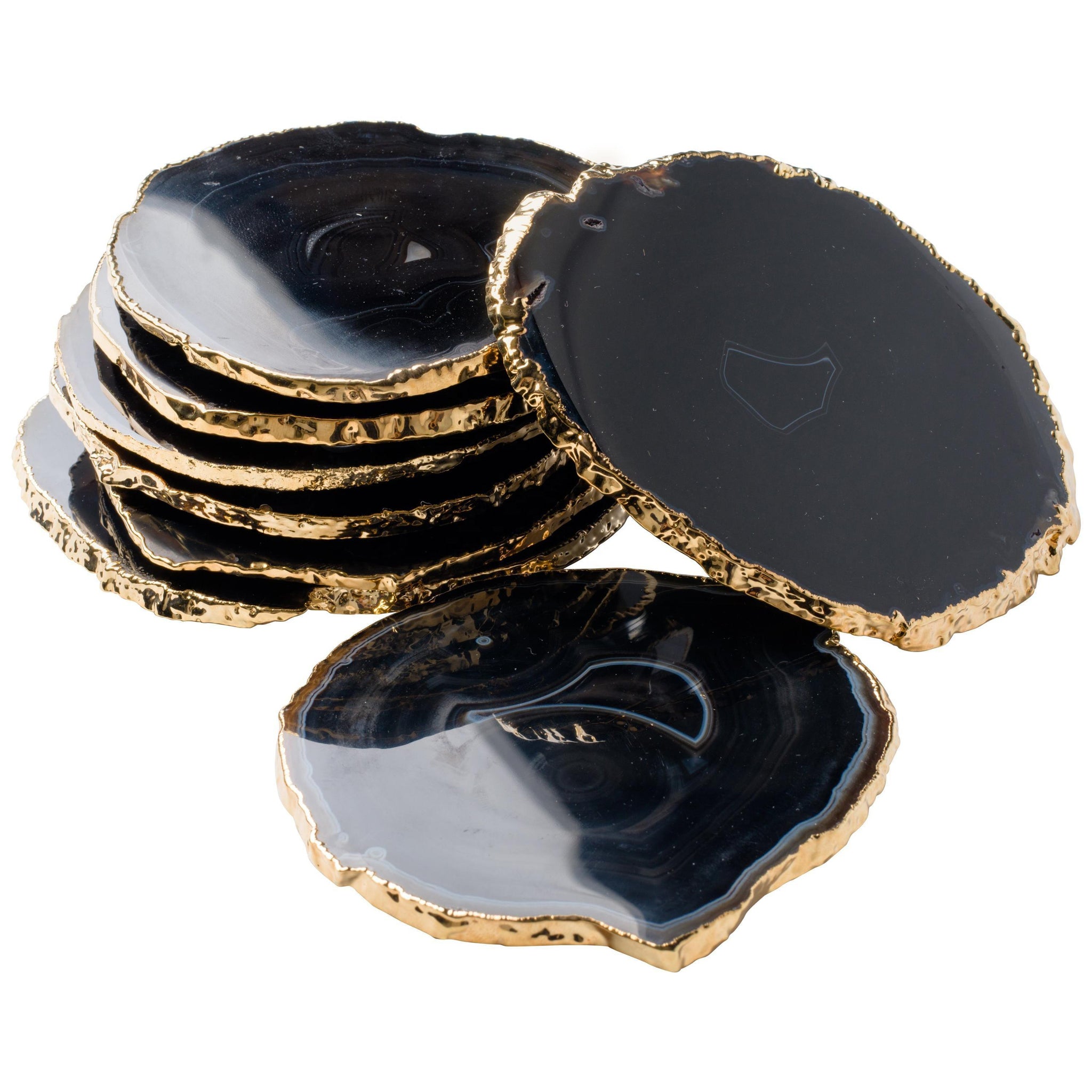 black agate coasters