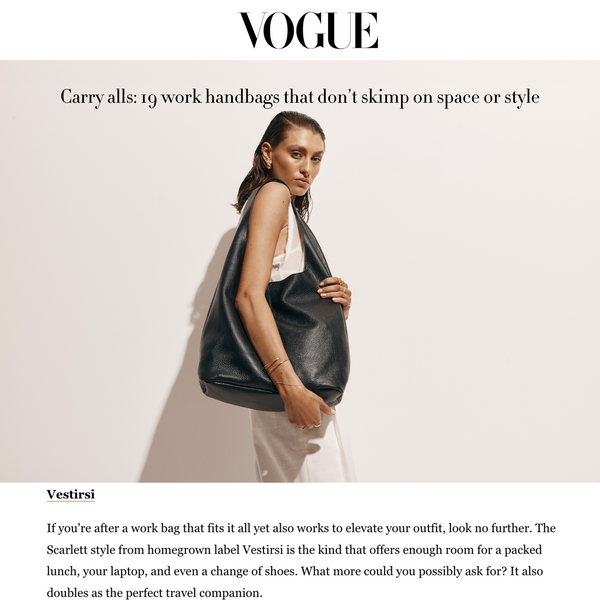 VESTIRSI SCARLETT HOBO IN VOGUE AUSTRALIA