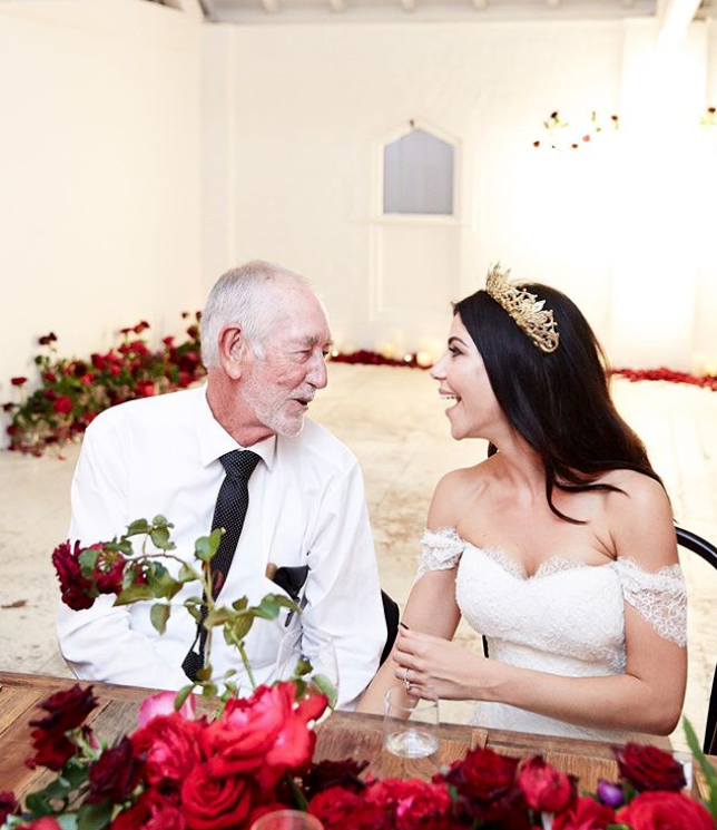 LEIGH CAMPBELL + HER FATHER ON HER WEDDING DAY