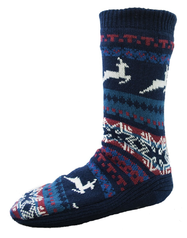 mens fleece lined slipper socks