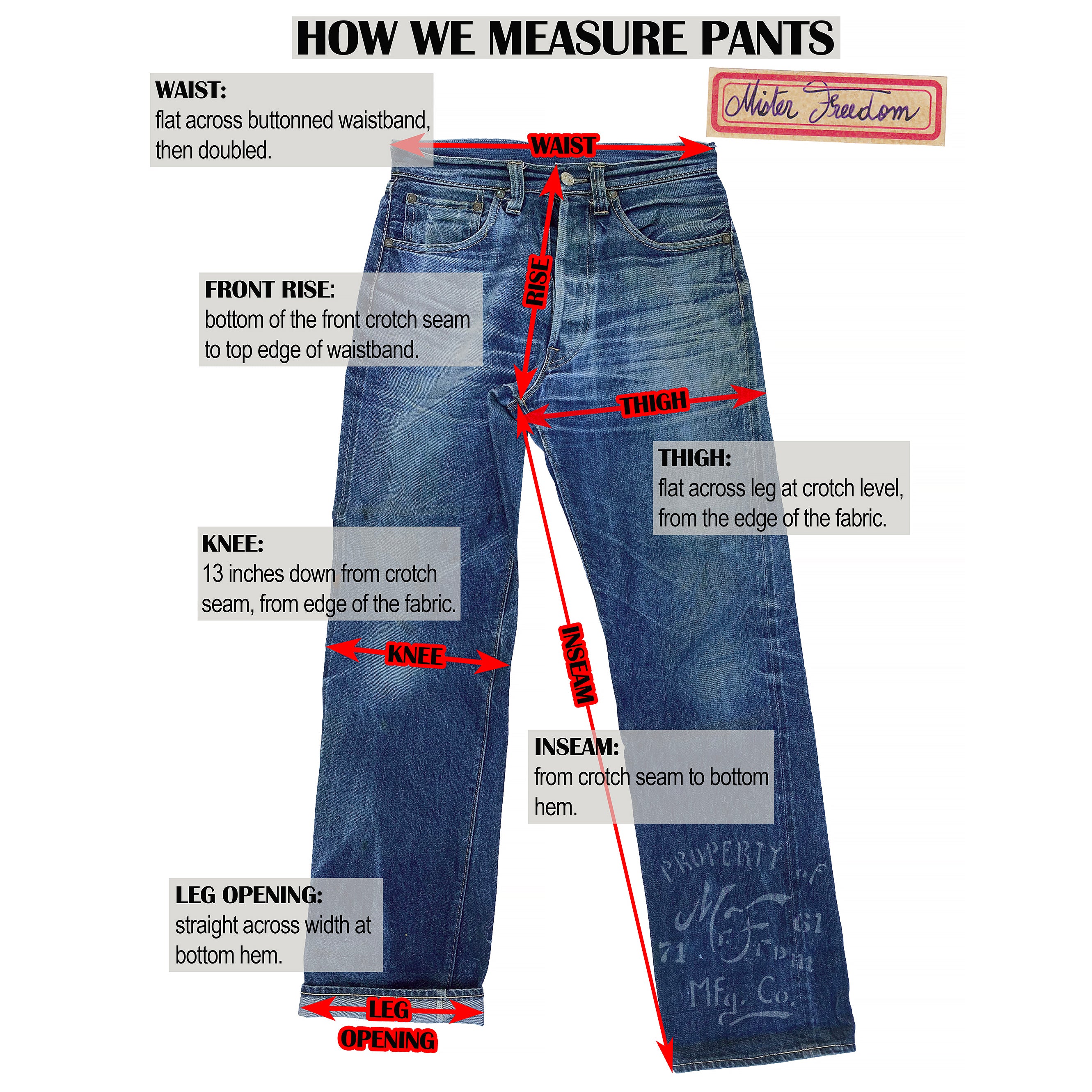 Sizing – Mister Freedom®