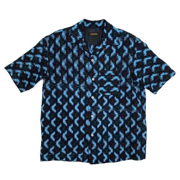 COLLUSION Unisex hawaiian print shirt in blue