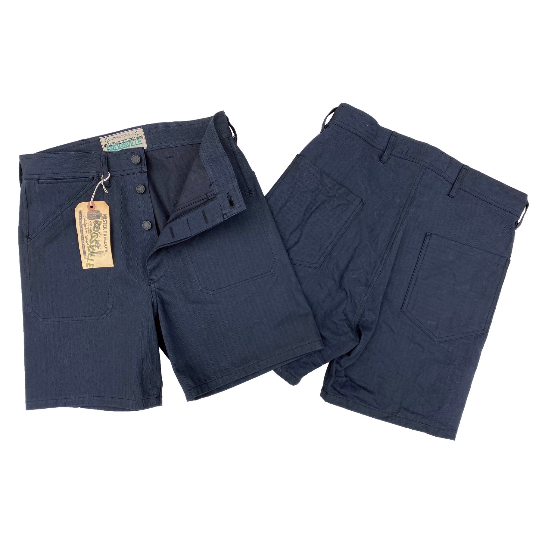 Swabbies Cut-offs - Navy Blue HBT | Mister Freedom®