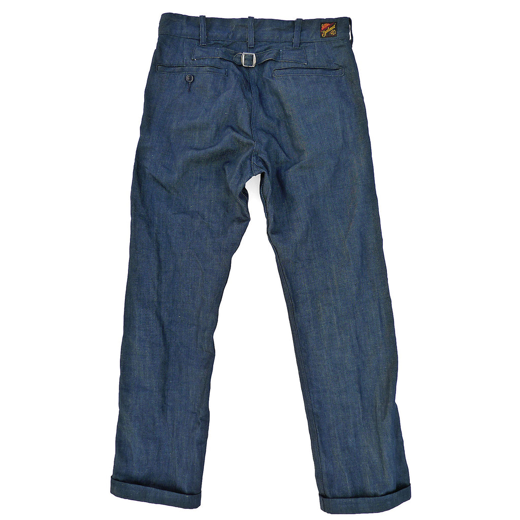 Continental Trousers - NOS Indigo Moss Denim | Mister Freedom®