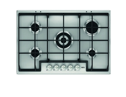 Aeg S Steel 5 Burner Gas Hob 75cm Hag1011 Aeg Gas Hobs We