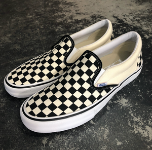 vans checkered slip on pro