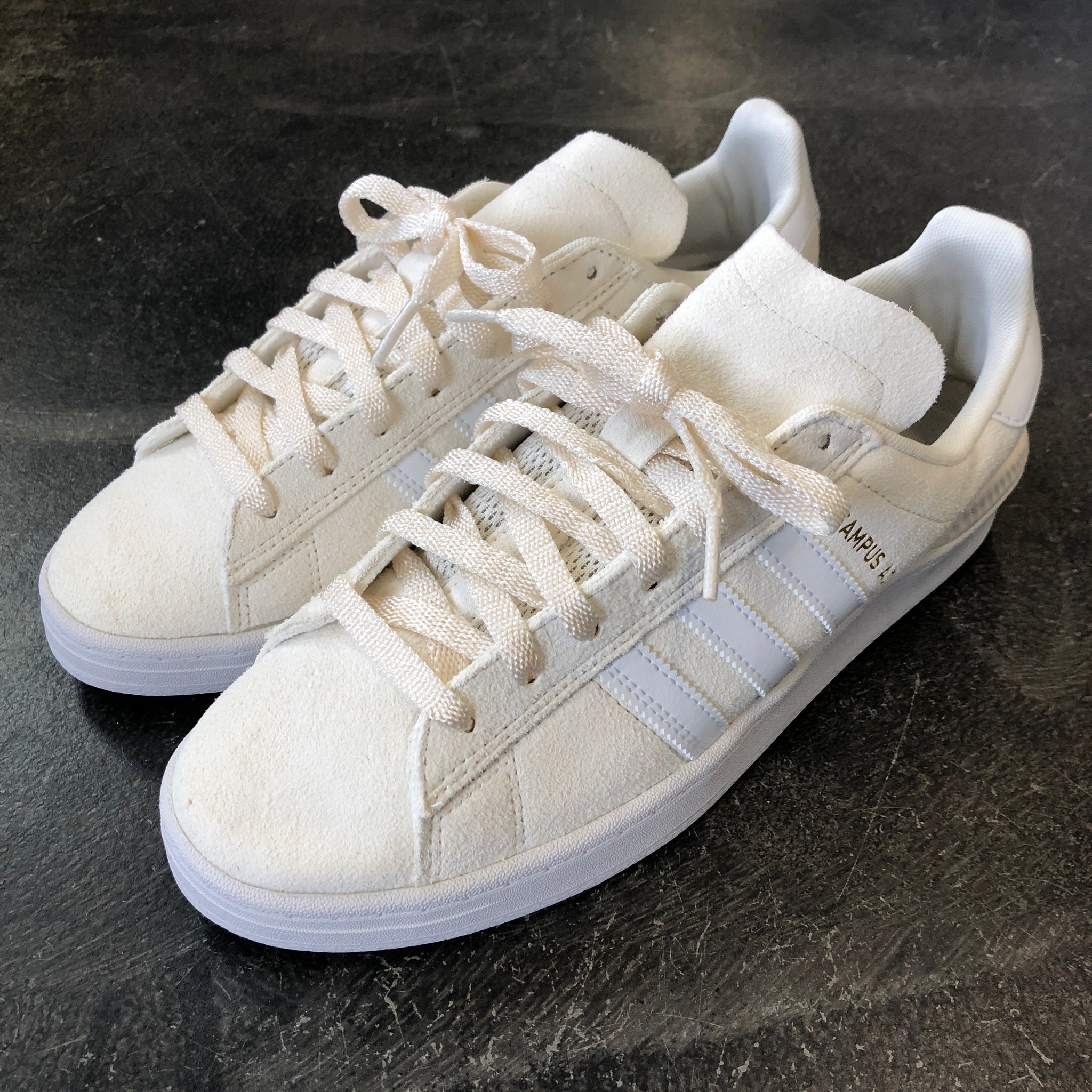 adidas white suede