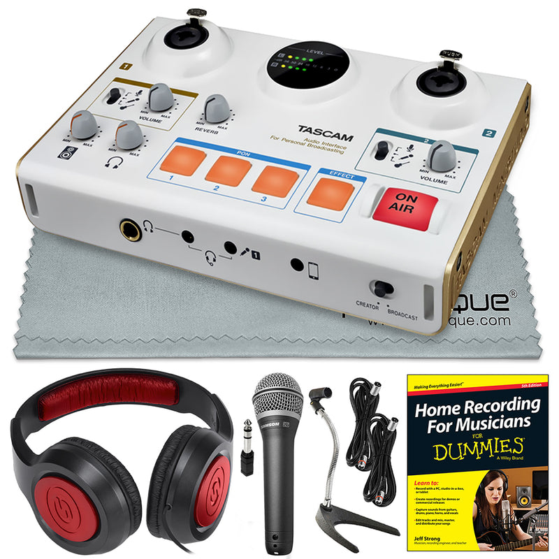 Tascam US-42 MiniStudio Creator Audio Interface for Podcasting with Ho