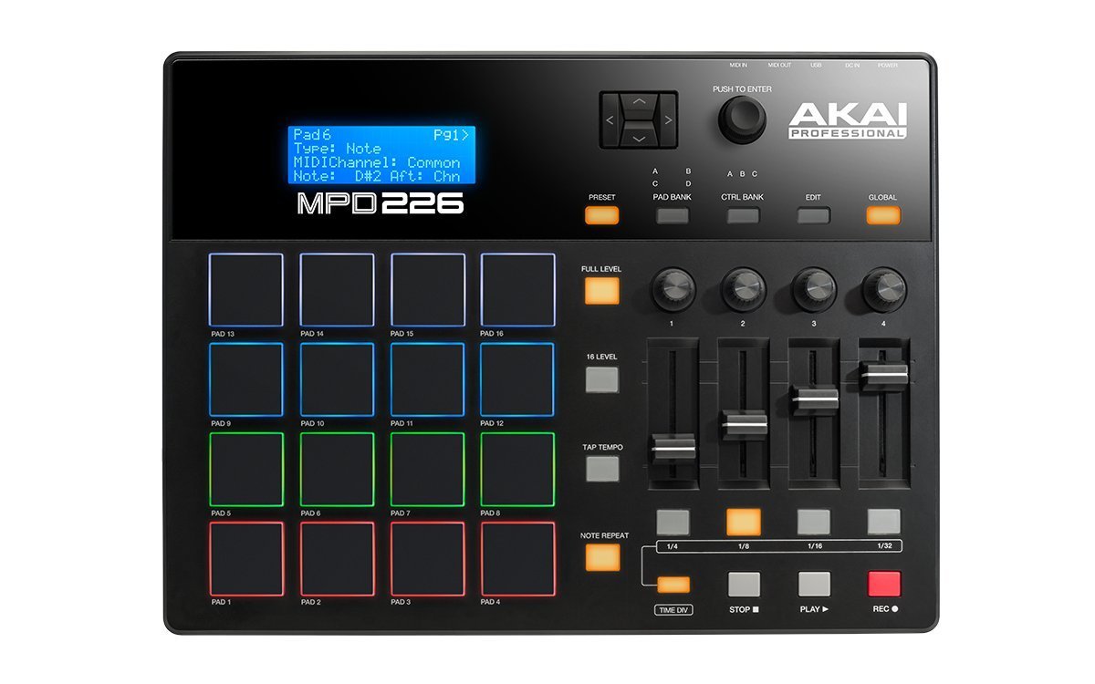 akai professional mpc studio drum midi controllor