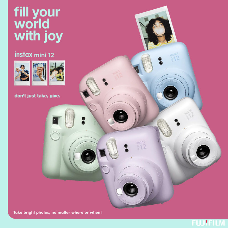 kiezen web Stroomopwaarts Fujifilm Instax Mini 12 Instant Camera (Clay White) w/ 60mm Focal Leng
