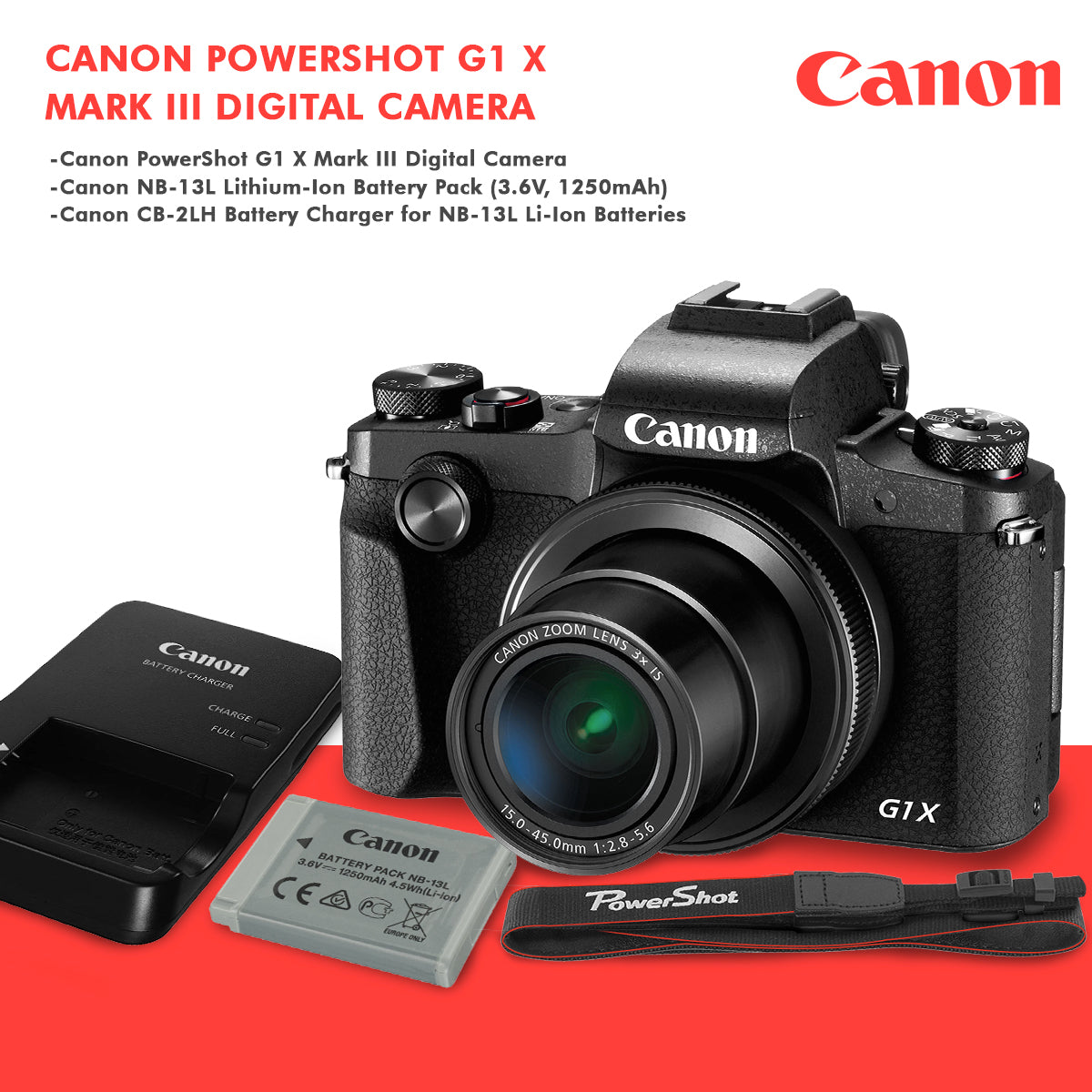 Canon Powershot G1 X Mark Iii Wi Fi Enabled Digital Camera W 32gb Shopify