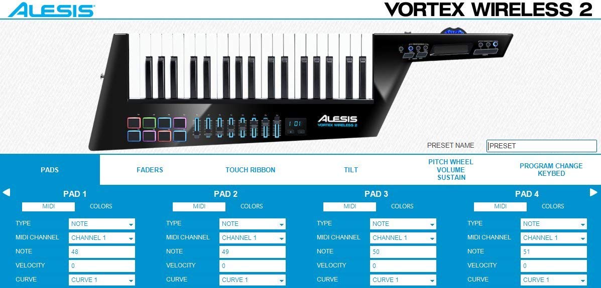 Alesis Vortex Wireless 2 High Performance Usb Midi Wireless Keytar Shopify