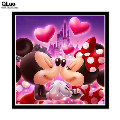 5d Diy Diamond Painting Cartoon Mickey Minnie Mouse Love