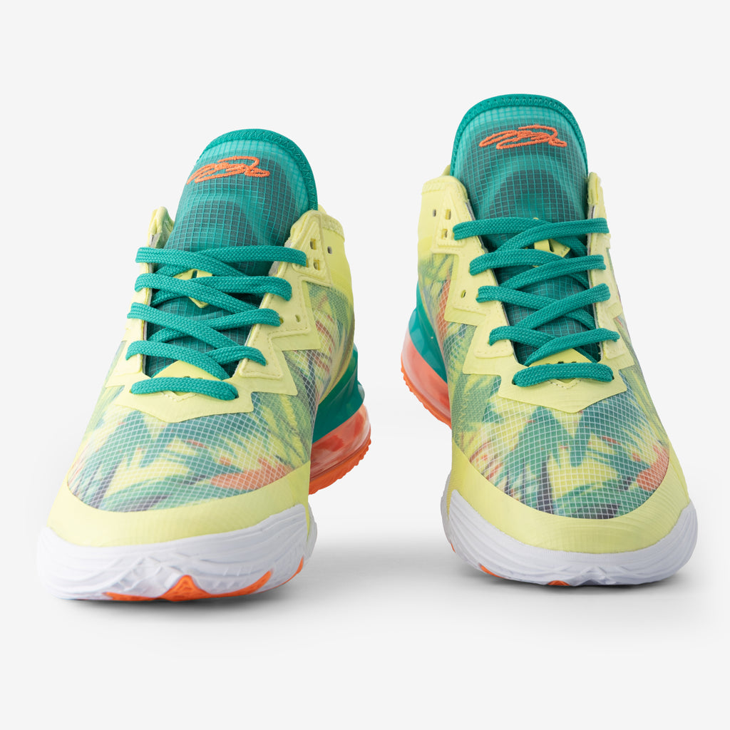 green and orange lebron 18