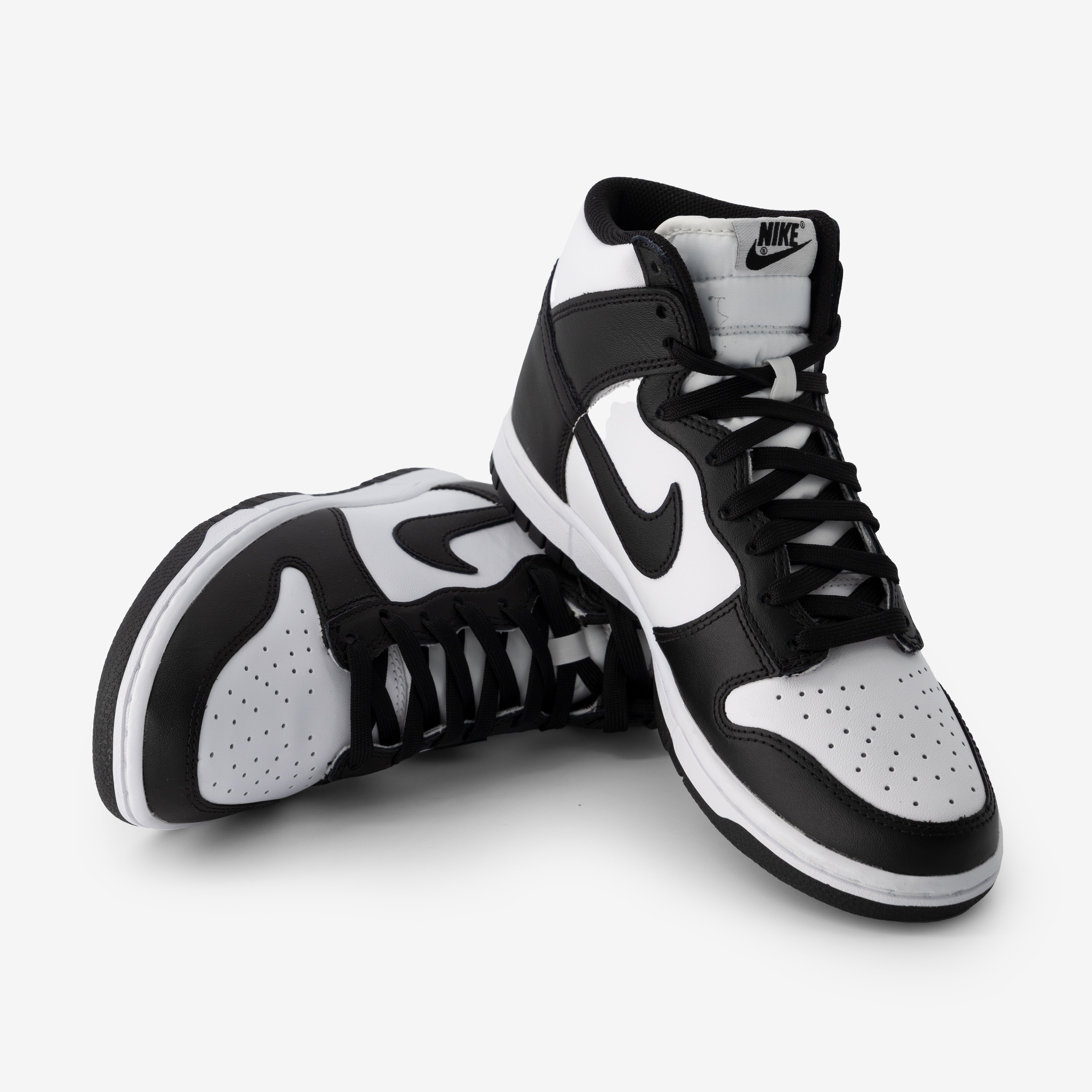 nike dunk high retro white black