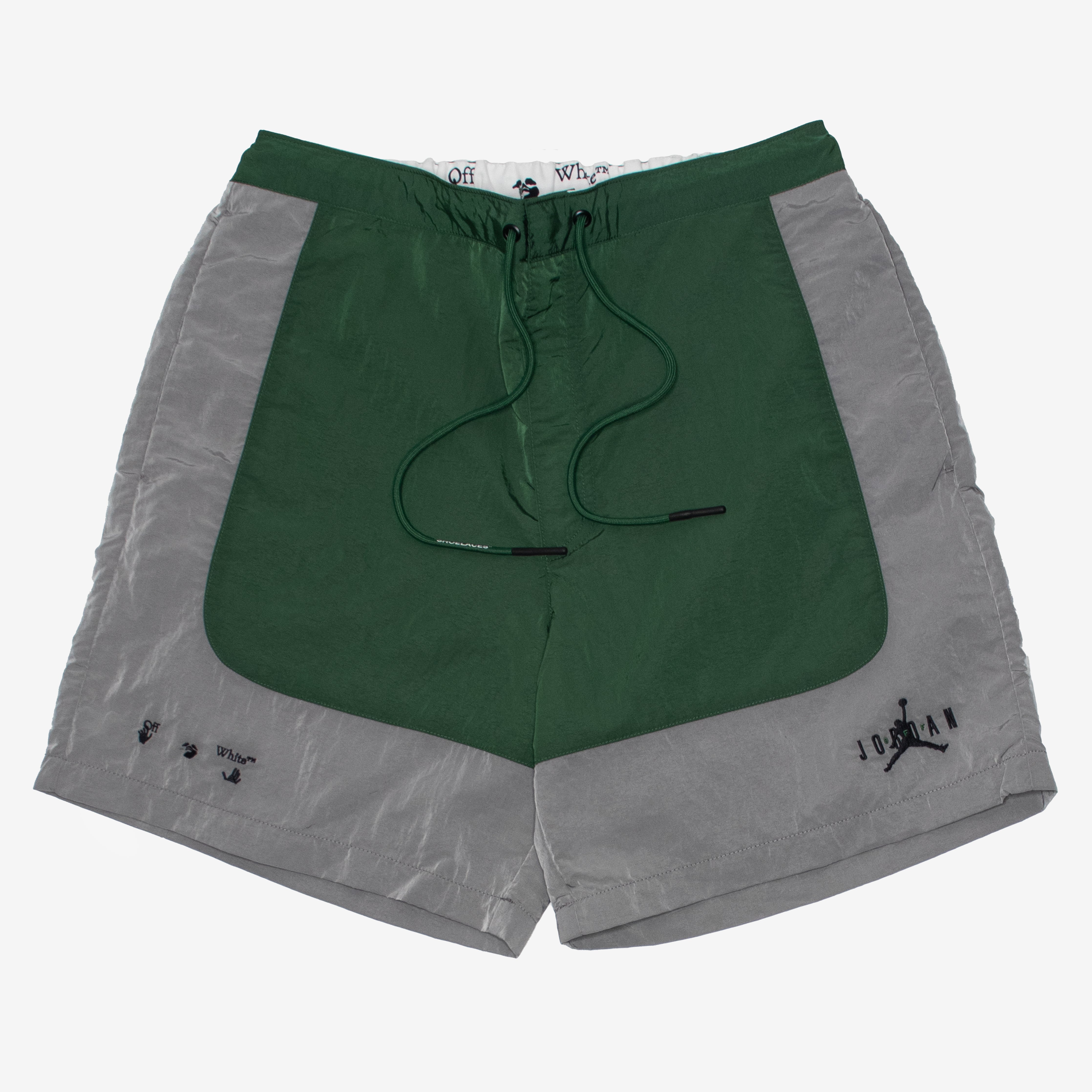 Off White x Jordan Shorts Forest Green 