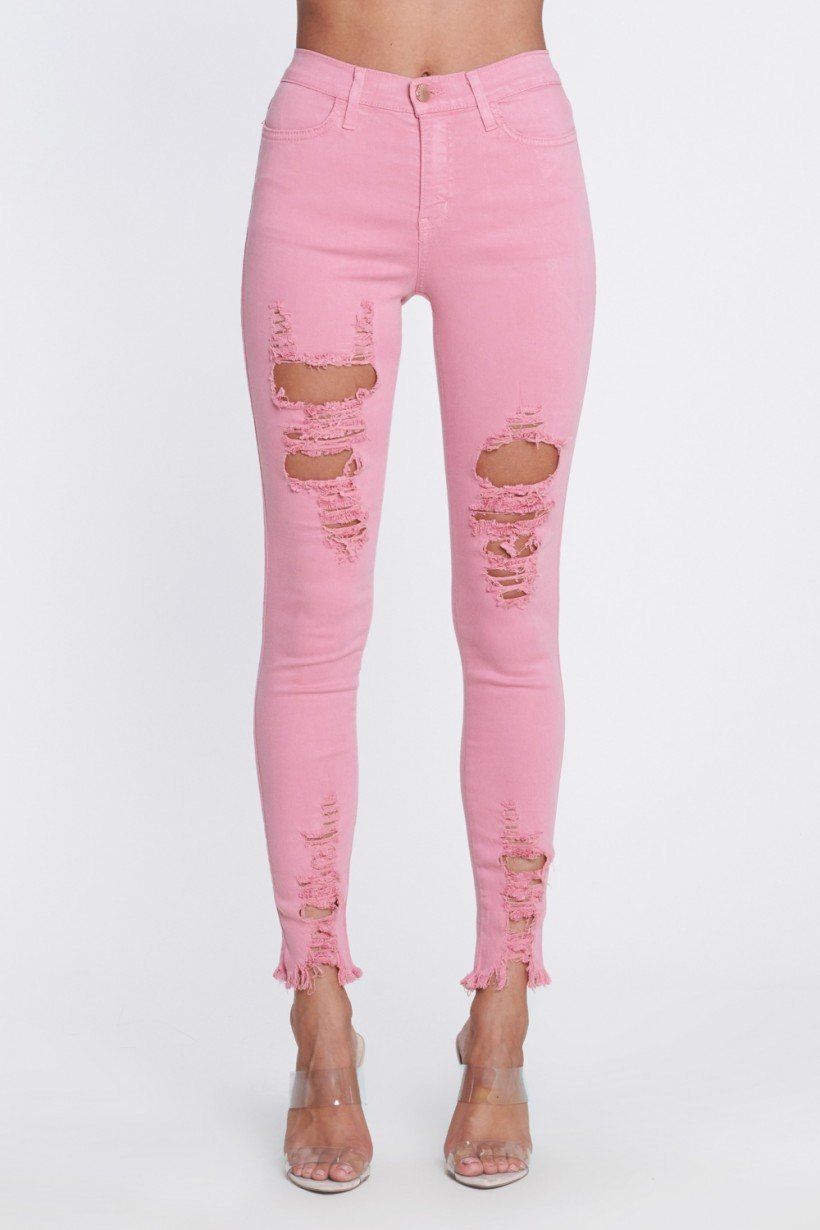 Pretty Pink Denim Jeans – SurgeStyle Boutique